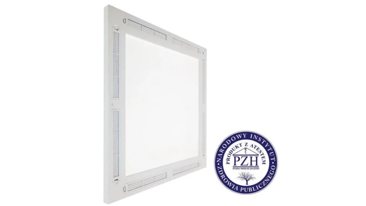 oprawa przepływowa wstropowa panel LED 36W oczyszczacz powietrza hybryda ASEPTICA ACTIV / nano