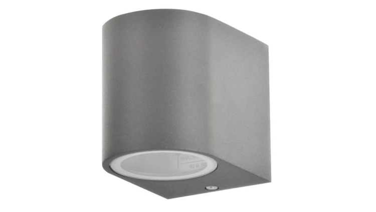 Kinkiet ogrodowy zewnętrzny na LED 1x GU10 BOSTON GOLDLUX ALUMINIUM SZARY owalny