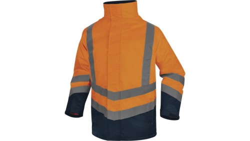 Kurtka ostrzegawcza 5 w 1 z poliestru oxford powlekanego PU, OPTIMUM3, kolor: ​pom fluo-granatowy, rozmiar: 4XL / OPTI3OM4X