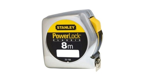Miara powerlock, chromowana obudowa plastikowa 8m/25mm l