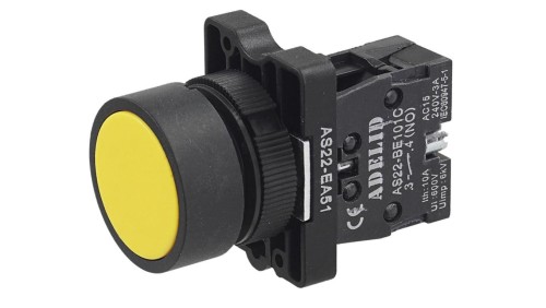 Przycisk sterowniczny żółty 1xNO 10A IP54 AS22-EA51