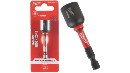 Udarowa nasadka sześciokątna magnetyczna adapter 12mm 1/4 HEX M12 o długości 65mm MILWAUKEE