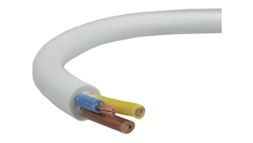 Przewód prądowy H03VV-F / OMY 300V 3x1,5 biały linka Elektrokabel 500m
