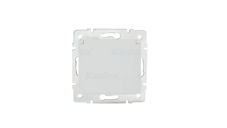 Kanlux Mowion LOGI-02-1561-102 biały gniazdo zasilające francuskie z klapką IP-44