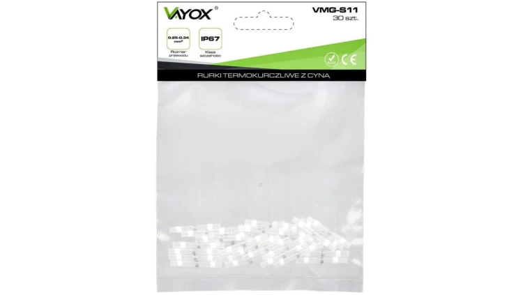 Rurki termokurczliwe z cyną i klejem 0.25-0.34mm 30 szt. VMG-S11 Vayox