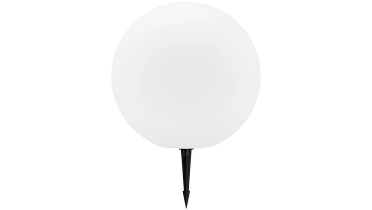 Lampa Ogrodowa Wbijana Zewnętrzna E27 Biała KULA Świetlna 35cm 230V