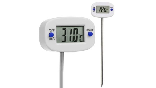 Termometr/sonda do żywności, GreenBlue, długość sondy 15cm, zakres temp. -50 st. C do +300 st. C., dokładność 0,1 st. C, GB382