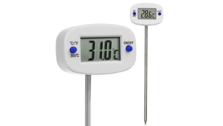 Termometr/sonda do żywności, GreenBlue, długość sondy 15cm, zakres temp. -50 st. C do +300 st. C., dokładność 0,1 st. C, GB382
