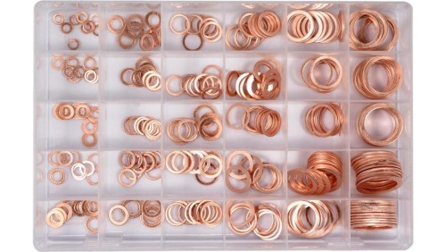 ZESTAW PODKŁADEK MIEDZIANYCH MIĘKKICH 300 SZT