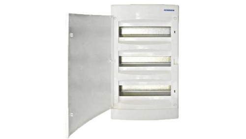 Obudowa natynkowa z tworzywa 3x12 IP40 drzwi białe N+PE