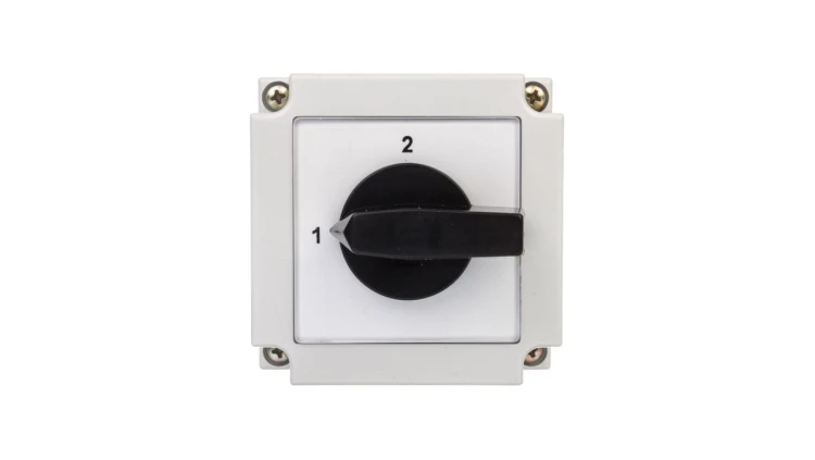 Łącznik krzywkowy 1-2 1P 10A w obudowie 4G10-54-PK R014 63-840347-011