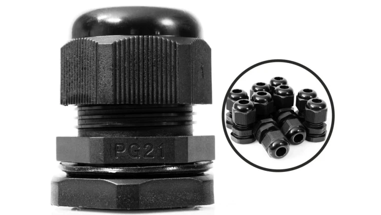 Dławnica kablowa PG 21 IP68 czarna PG 21 BLACK