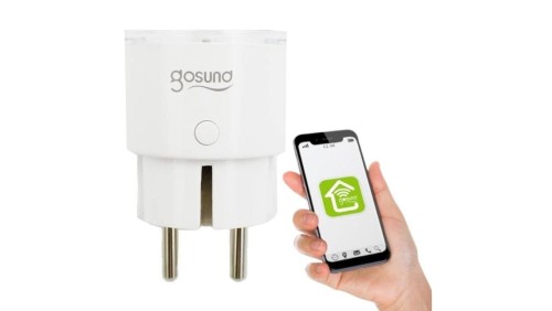 Gniazdo sieciowe Schuko 3680W 16A sterowane WiFi pojedyncze z pomiarem napięcia i natężenia prądu TUYA Gosund