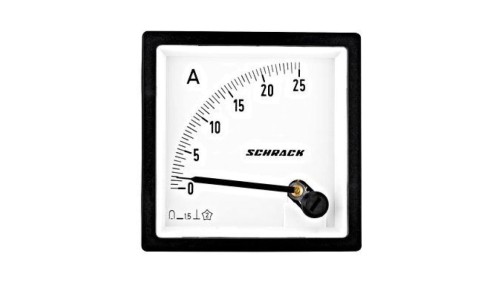 Amperomierz 72x72mm, 25A DC, pomiar bezpośredni