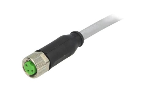 Gniazdo proste M8, P3 z przewodem o długości 10m, PUR 7000-08041-2301000