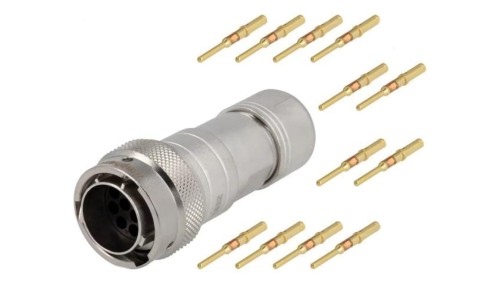 Złącze okrągłe wtyk na przewód 12-PIN męski zaciskanie IP67 RT061412PNH-K