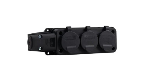Listwa gumowa 3x230V 16A IP54 czarna