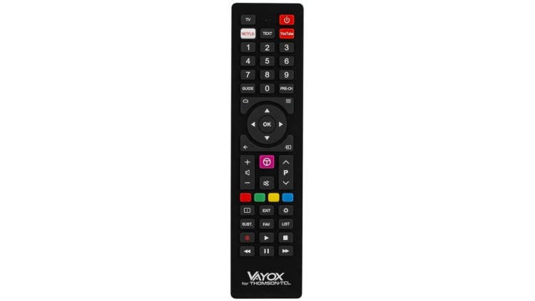 Pilot zdalnego sterowania do TV TCL i Thomson + funkcje specjalne VA0143 VAYOX