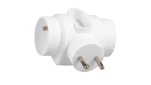 Rozgałęźnik sieciowy 1x Euro 2P + 2x 2P+0 3500W 230V VA0137 VAYOX