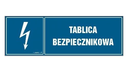 ZNAK - HH054 Tablica bezpiecznikowa 15 x 5 cm PN - Płyta 1mm