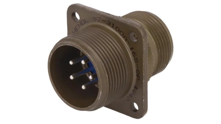 Złącze okrągłe -PIN 5 rozmiar 16S 97 stop aluminium 97-3100A-16S-8P