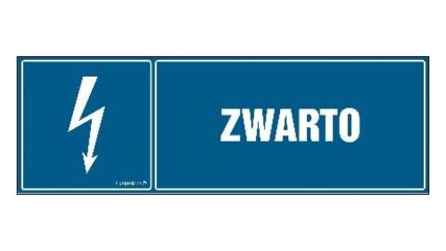 ZNAK - HH004 Zwarto 15 x 5 cm FN - Folia samoprzylepna