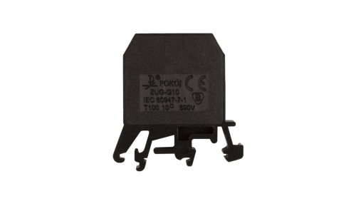 Złączka szynowa 2-przewodowa 10 mm2 czarny ZUG-G10 A11-0203