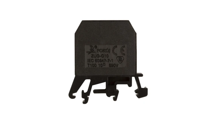 Złączka szynowa 2-przewodowa 10 mm2 czarny ZUG-G10 A11-0203