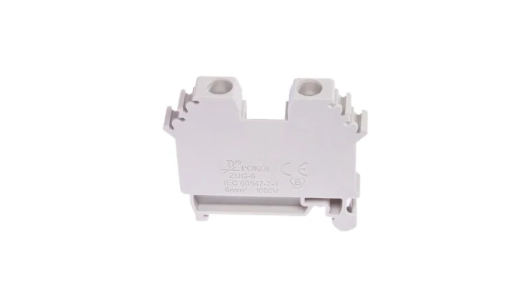 Złączka szynowa 2-przewodowa 6mm2 szary V0 ZUG-6 A11-A338