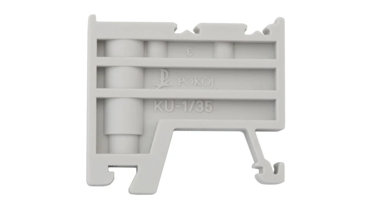 Trzymacz blokada końcowa na szynę TS/TH35 KU-1/35 szary A44-1208