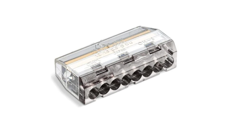Szybkozłączka SCP8 IDEALNA wtykowa do drutów i wielodrutów 8-torowa 4mm² 24A 450V 88000007S /50szt./