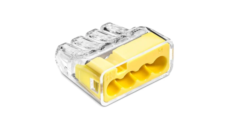 Szybkozłączka SCP4 IDEALNA wtykowa do drutów i wielodrutów 4-torowa 4mm² 32A 450V 88000004S /100szt./