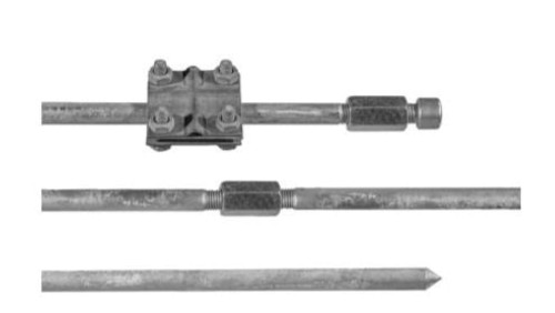 Uziom skręcany kompletny 3m fi16mm (2x1,5m) OC ocynk galwaniczny R.8055G