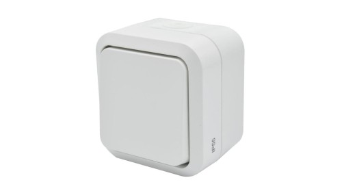 Łącznik zwierny dzwonek pojedynczy natynkowy Aqua Pro IP55 biały / 60222