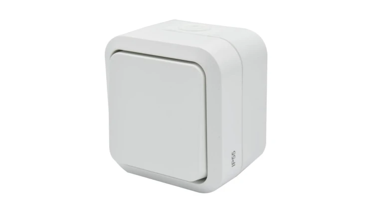 Łącznik uniwersalny pojedynczy natynkowy Aqua Pro IP55 biały / 60220