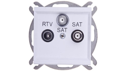 SONATA Gniazdo RTV-SAT z dwoma wyjściami SAT biały mat GPA-R2S/m/75
