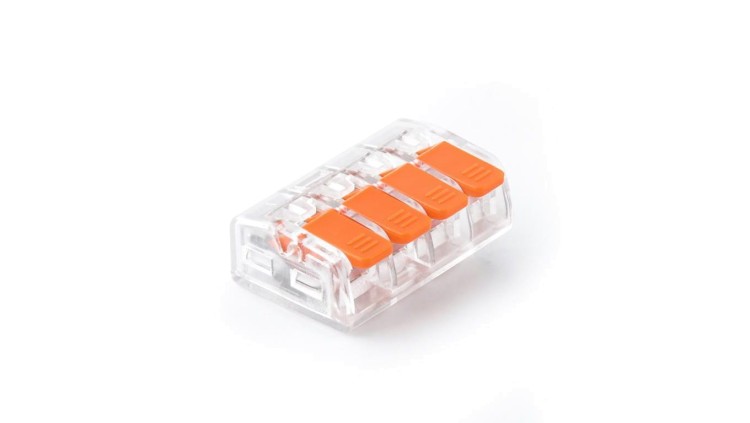 Szybkozłączka z dźwignią 4x 0,2-4,0mm2 przezroczysta E.4192T /100szt./