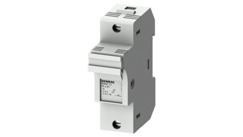 Podstawa bezpiecznikowa do wkładek cylindrycznych 14x51mm 50A 1-bieg. Na szynę DIN 3NW7111