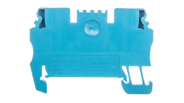 Złączka szynowa 2-przewodowa 1,5mm2 niebieska Ex ZDU 1.5 BL 1775490000 /opak.=100/