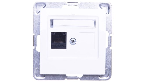 IMPRESJA Gniazdo komputerowe pojedyncze RJ45 kat.5e MMC białe GPK-1Y/K/m/00