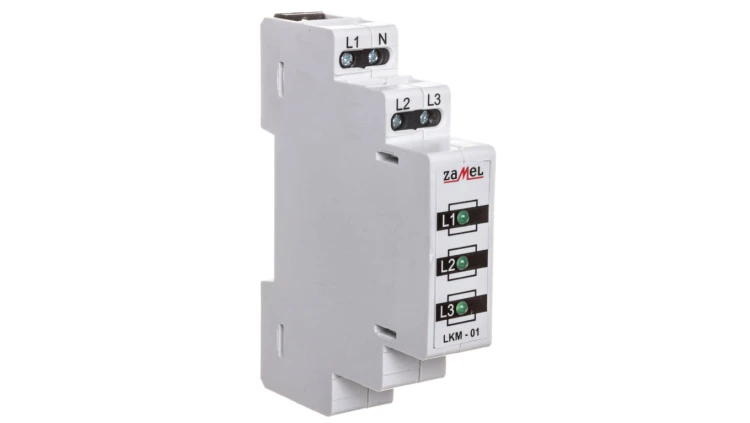 Lampka modułowa 3-fazowa zielone 230V/400V 3xLED LKM-01-20 EXT10000037