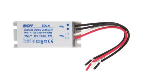 Zasilacz napięciowy typ ZOL6 100 - 240 V AC / 10 V DC 6 W IP 68 0 0