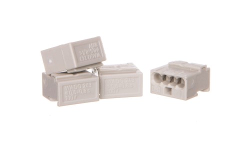 Szybkozłączka MIKRO 4x 0,6-0,8mm2 jasnoszara 243-304 /opak.100szt./