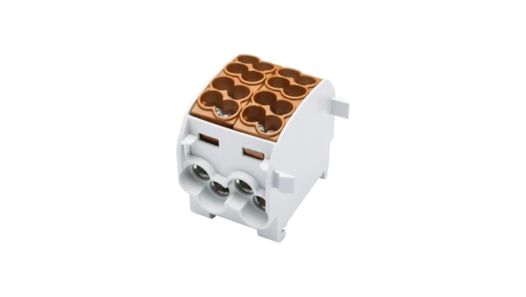 Blok rozdzielczy-odgałęźny Al/Cu SCB 25-2 (80120) SIMBLOCK jednobiegunowy 2x25mm2 brązowy 81505015