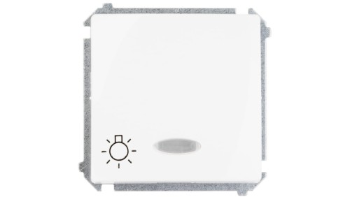 Simon Basic Przycisk /światło/ z podświetleniem 24V, szybkozłącza, biały BMS1L24V.01/11