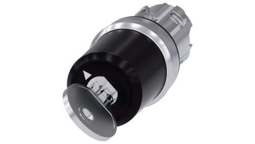 Przełącznik kluczykowy BKS 22mm okrągły metal nr E7 (VW) 2 poz. O-I monost. (bez kluczyka) kąt zał. 90st. 3SU1050-5SF01-0AA0