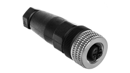 Złącze żeńskie M12 proste 5-pinowe dławica Pg7 metal XZCC12FDM50B