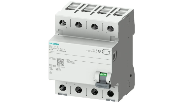 Wyłącznik różnicowoprądowy 4P 80A 0,03A Typ B super resistant 30mA 400V SENTRON 5SV3347-4