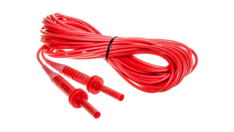 Przewód pomiarowy 10m czerwony 5kV /wtyki bananowe/ WAPRZ010REBB5K