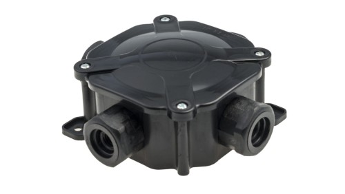 Puszka n/t hermetyczna PH PG16 75x75x33 5x4mm2 IP67 czarna A.0035C